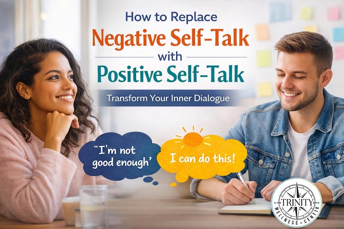 How to Replace negative self-talk with positive self-talk. Transform your inner dialogue. I'm not good enough with I can do this!